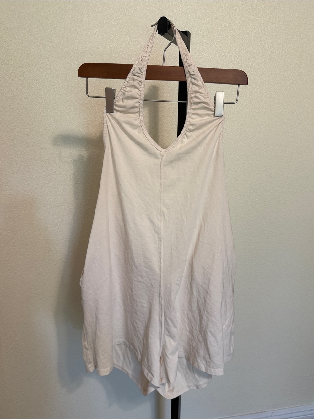 Free People hot shot Cream Halter Romper